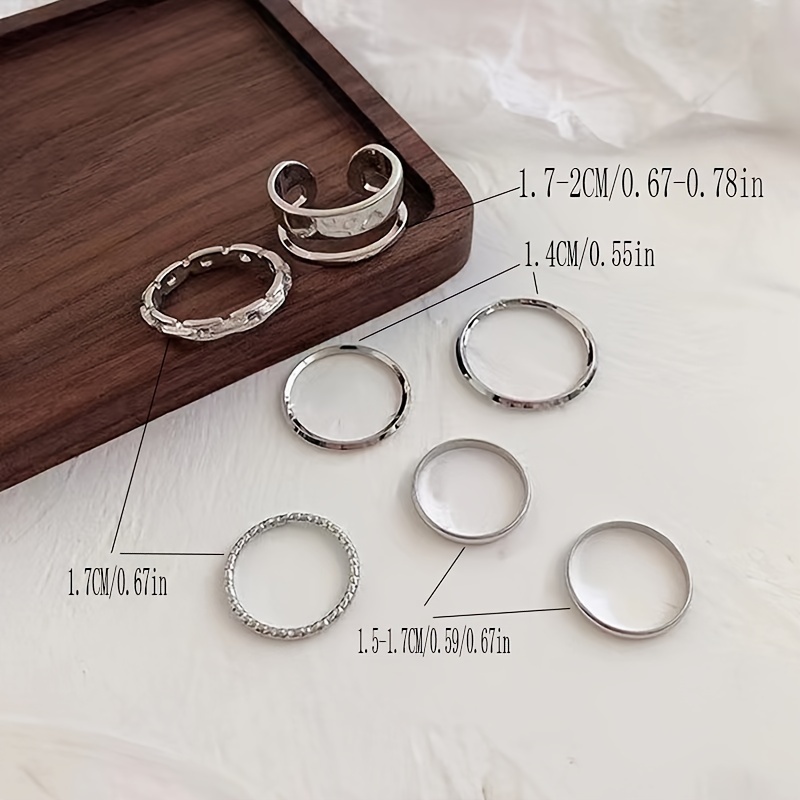 7/14pcs Set Easy Open Rings for Women — Christmas Gift